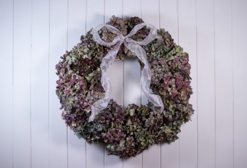 Mia Momento Web Kelly Shields_Hydrangea Wreath_Purple